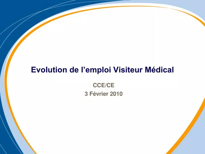 evolution de l emploi visiteur m dical