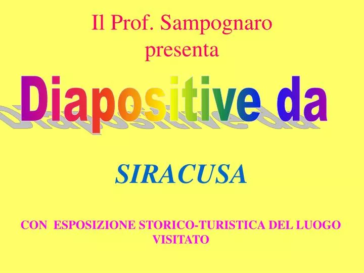 il prof sampognaro presenta