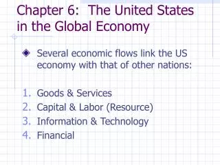 Chapter 6: The United States in the Global Economy