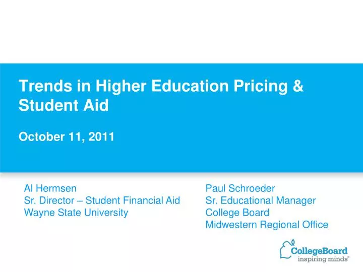trends in higher education pricing student aid october 11 2011