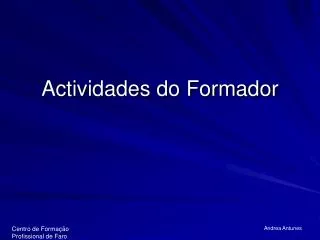 actividades do formador