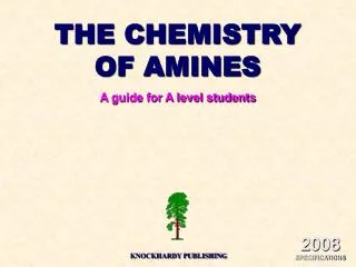 THE CHEMISTRY OF AMINES A guide for A level students