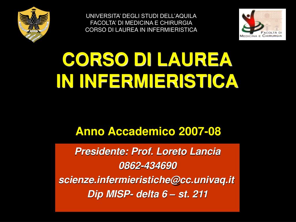 PPT - CORSO DI LAUREA IN INFERMIERISTICA PowerPoint Presentation, free