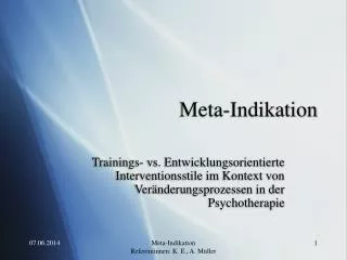 meta indikation