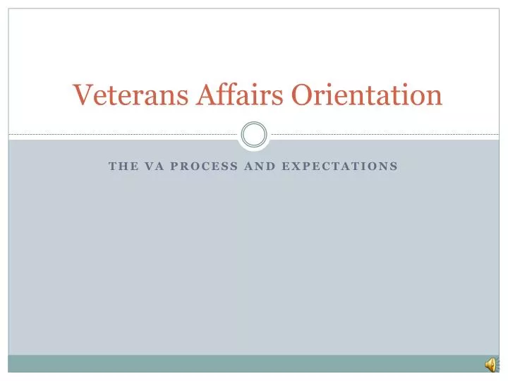 veterans affairs orientation