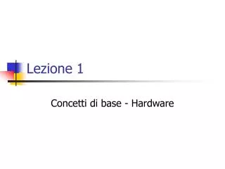 lezione 1