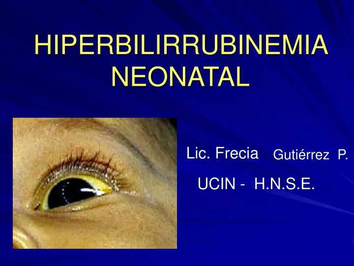 hiperbilirrubinemia neonatal
