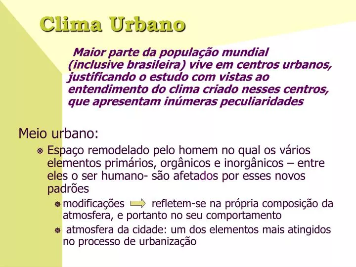 clima urbano