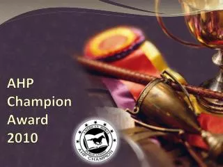 AHP Champion Award 2010