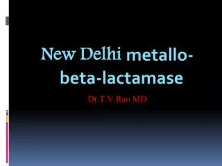 New Delhi metalobetalactamase