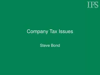 Company Tax Issues