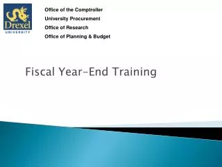 Fiscal Year-End Training