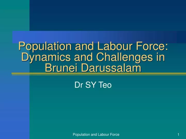 population and labour force dynamics and challenges in brunei darussalam