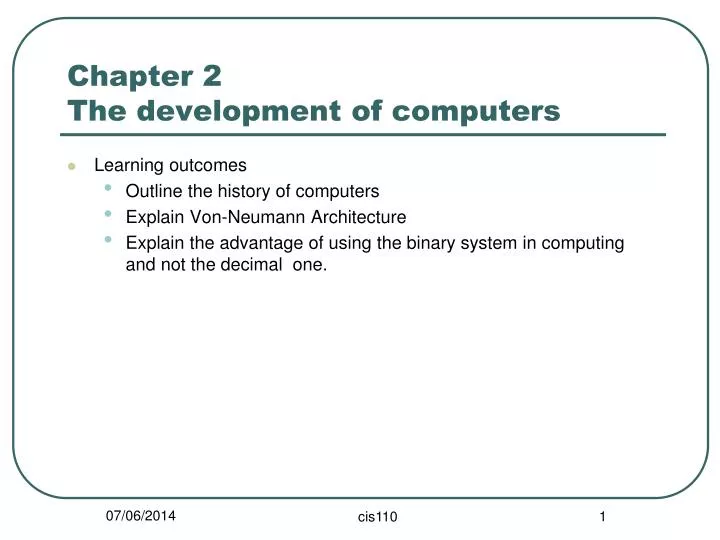 chapter 2 the development of computers