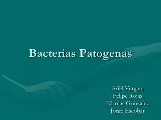 bacterias patogenas