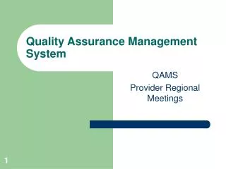 Quality Assurance Management System