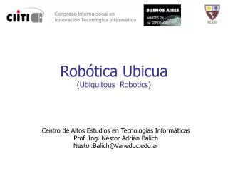 rob tica ubicua ubiquitous robotics