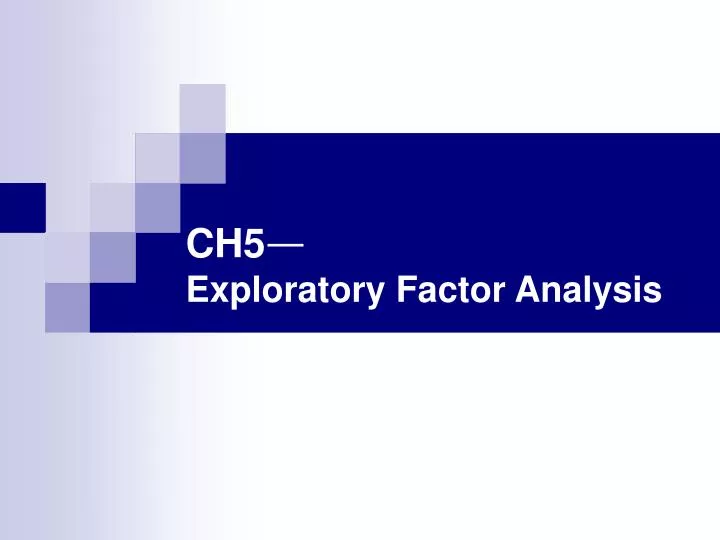 ch5 exploratory factor analysis