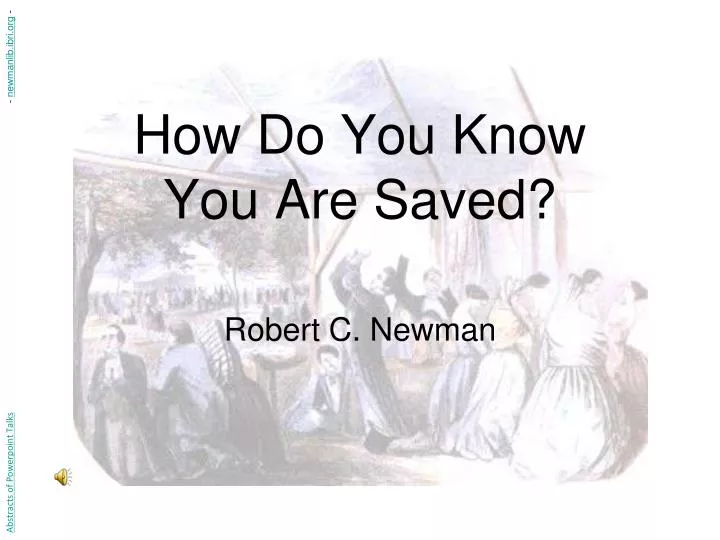 how do you know you are saved