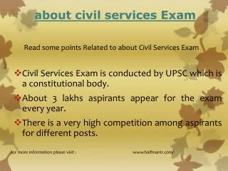 Read some points Related to about Civil Services exam