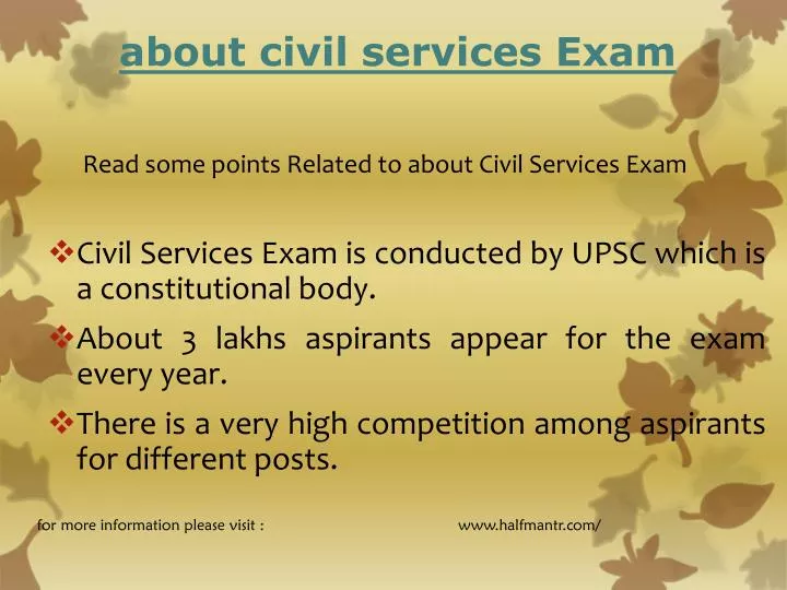about civil services exam