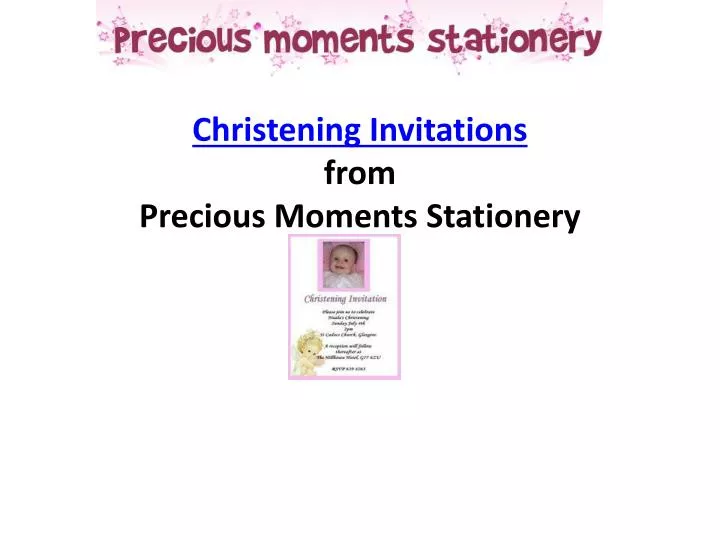 christening invitations from p recious moments s tationery