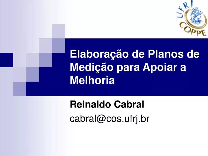 elabora o de planos de medi o para apoiar a melhoria