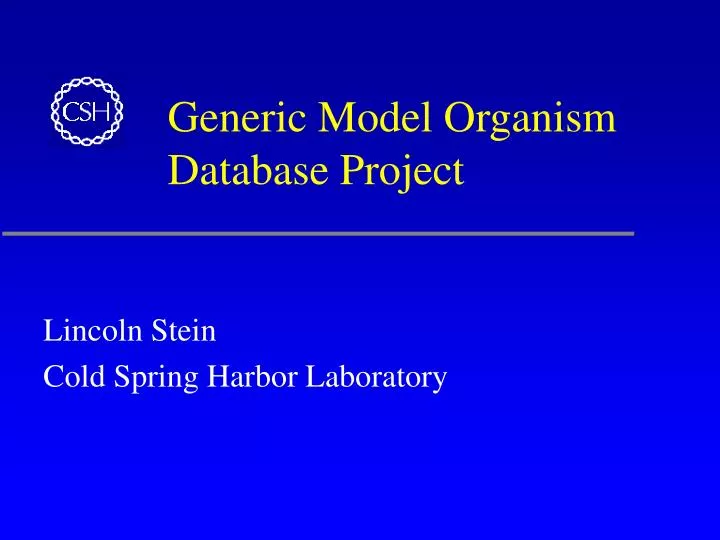 generic model organism database project