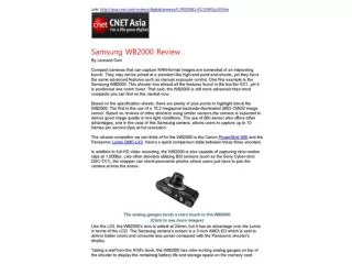 Samsung WB2000 Review