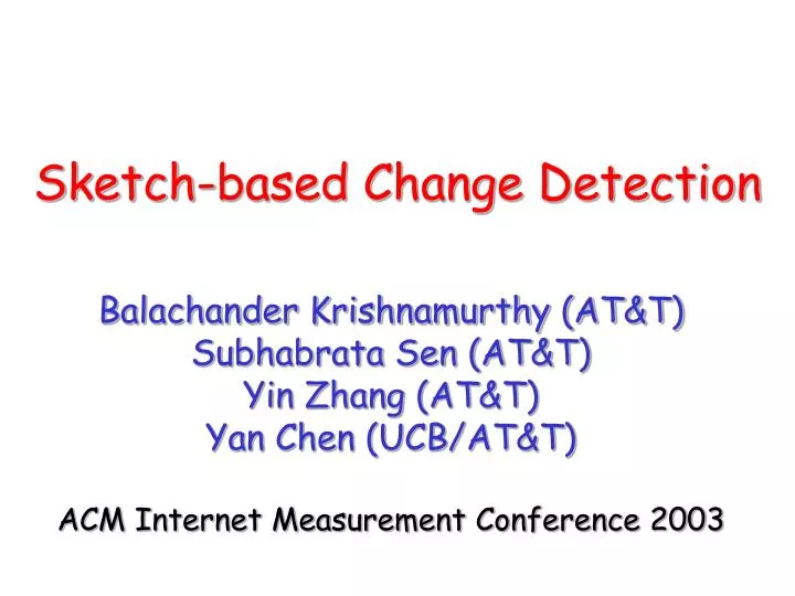 sketch based change detection