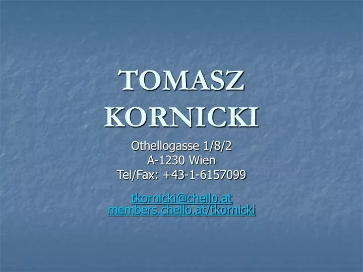 tomasz kornicki