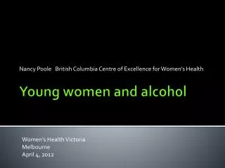 Young women and alcohol