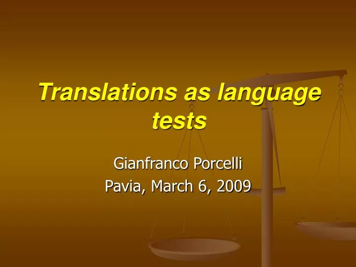 translations as language tests