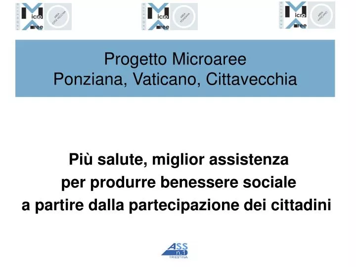 progetto microaree ponziana vaticano cittavecchia