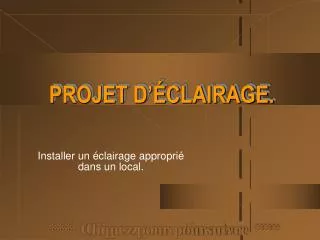 projet d clairage