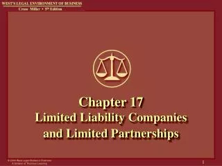 Chapter 17 Limited Liability Companies and Limited Partnerships