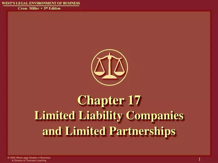 chapter 17 limited liability companies and limited partnerships