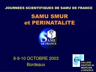 samu smur et perinatalite