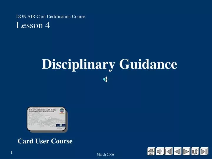 disciplinary guidance