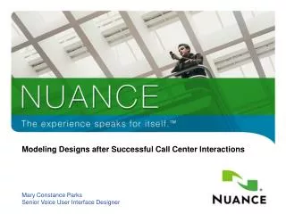 Modeling Designs after Successful Call Center Interactions