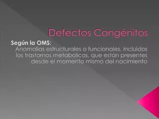defectos cong nitos