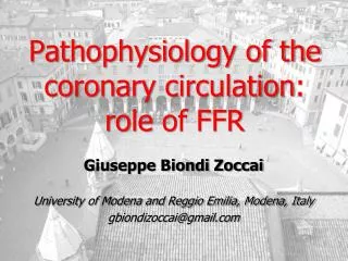 Pathophysiology of the coronary circulation : role of FFR