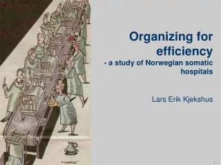Organizing for efficiency - a study of Norwegian somatic hospitals