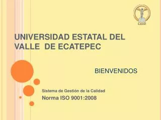 UNIVERSIDAD ESTATAL DEL VALLE DE ECATEPEC