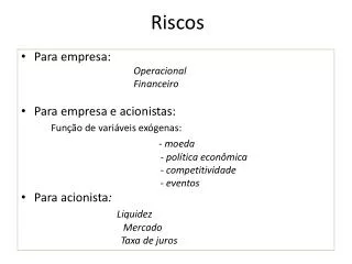 riscos
