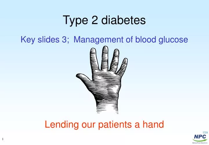 type 2 diabetes key slides 3 management of blood glucose lending our patients a hand
