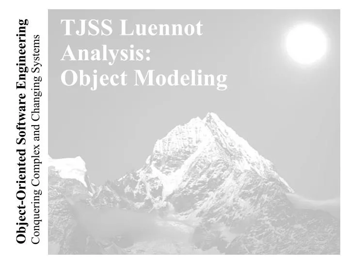 tjss luennot analysis object modeling