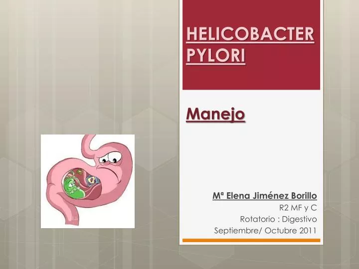 helicobacter pylori manejo
