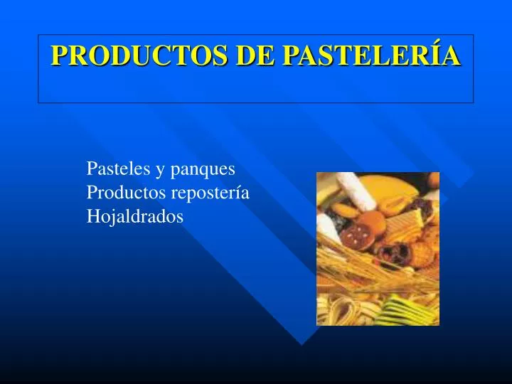 productos de pasteler a
