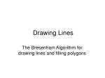 Bresenham's Algorithm for Line Drawing and Polygon Filling - slide 1